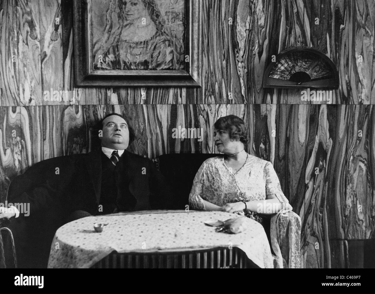 Franz Werfel and Alma Mahler Gropius Werfel in the 20's Stock Photo