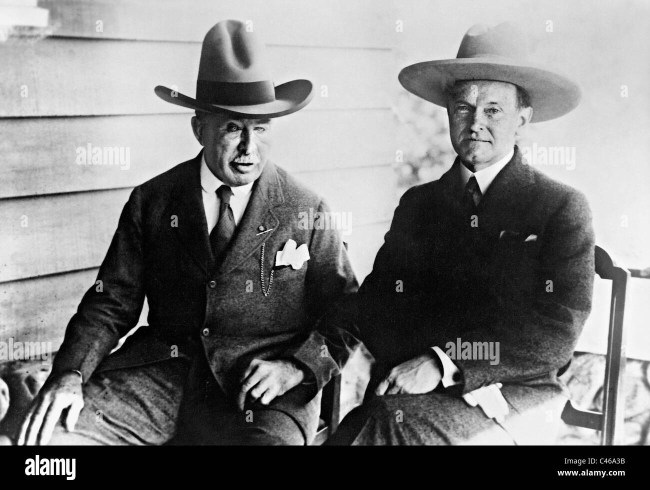 General Wood and Calvin Coolidge Stock Photo