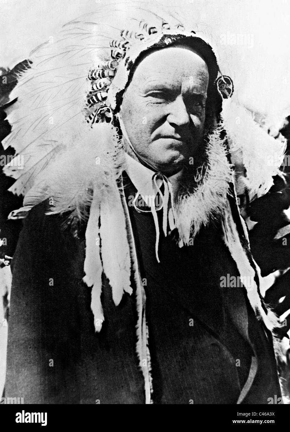 Calvin Coolidge with Indian ornament Stock Photo - Alamy