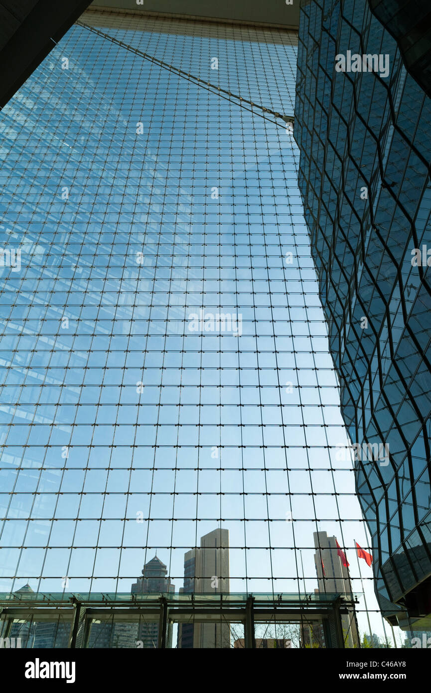 New Poly Plaza, the world's largest glass facade, by Skidmore Owings