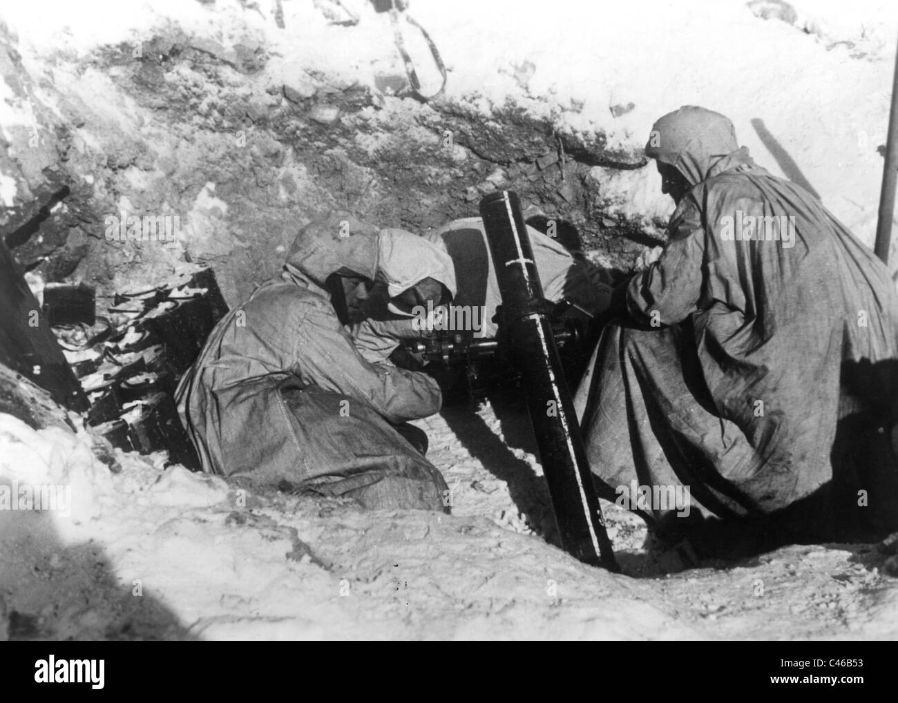 Second World War, German Artillery: grenade launcher and mortars Stock Photo