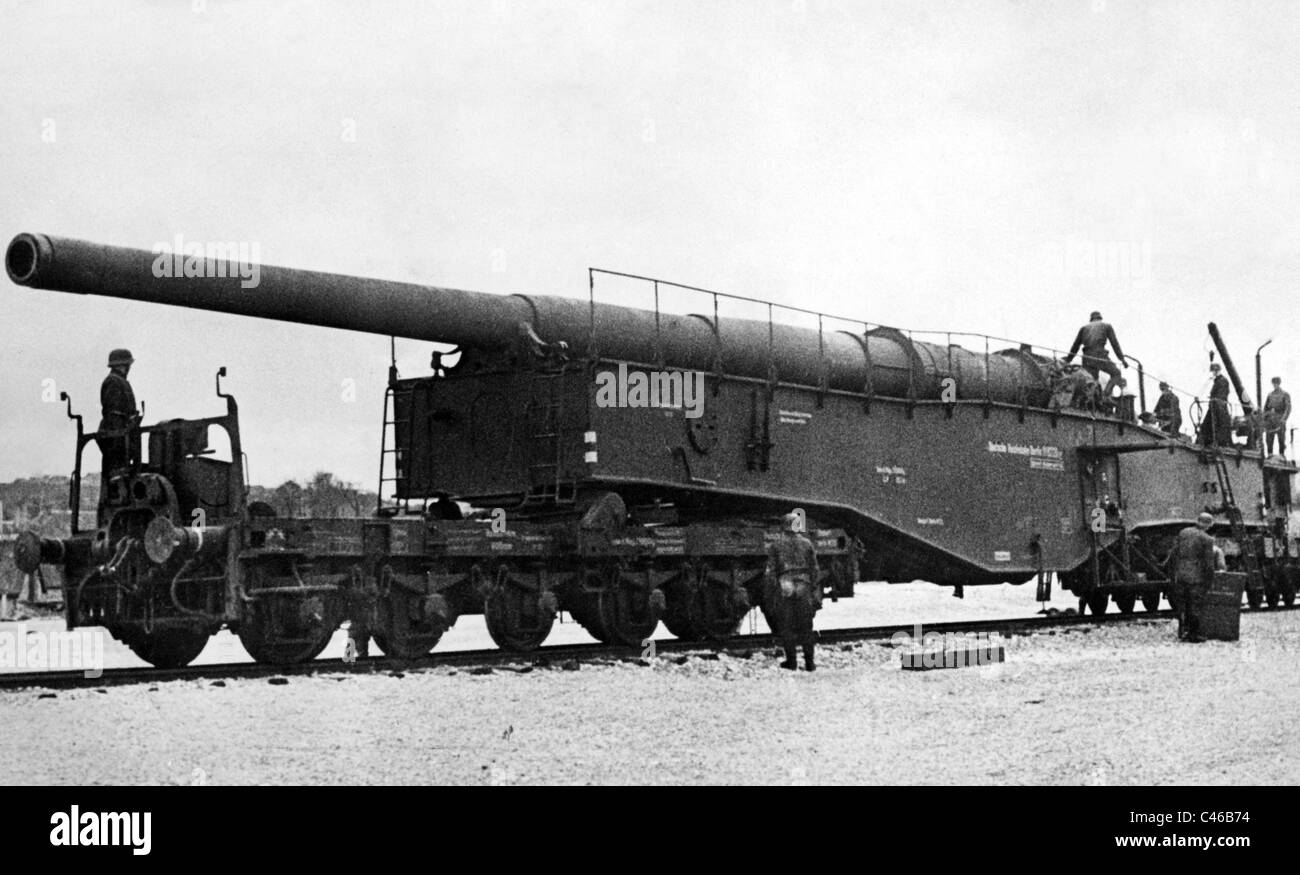 Second World War, German Artillery Railway Guns Stock Photo Alamy