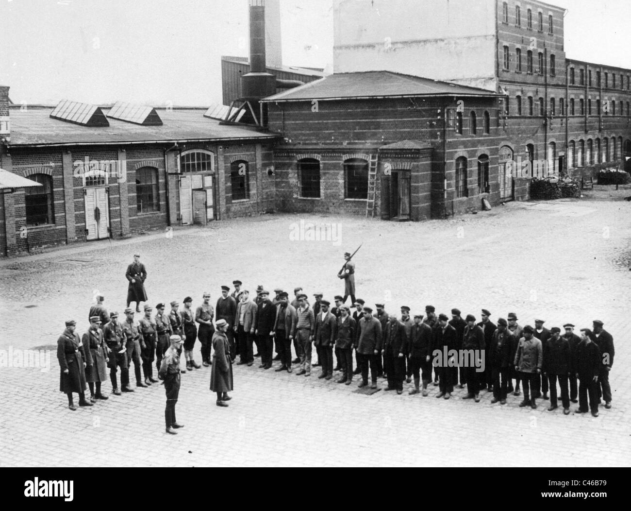 Muster in the Oranienburg concentration camp, 1933 Stock Photo