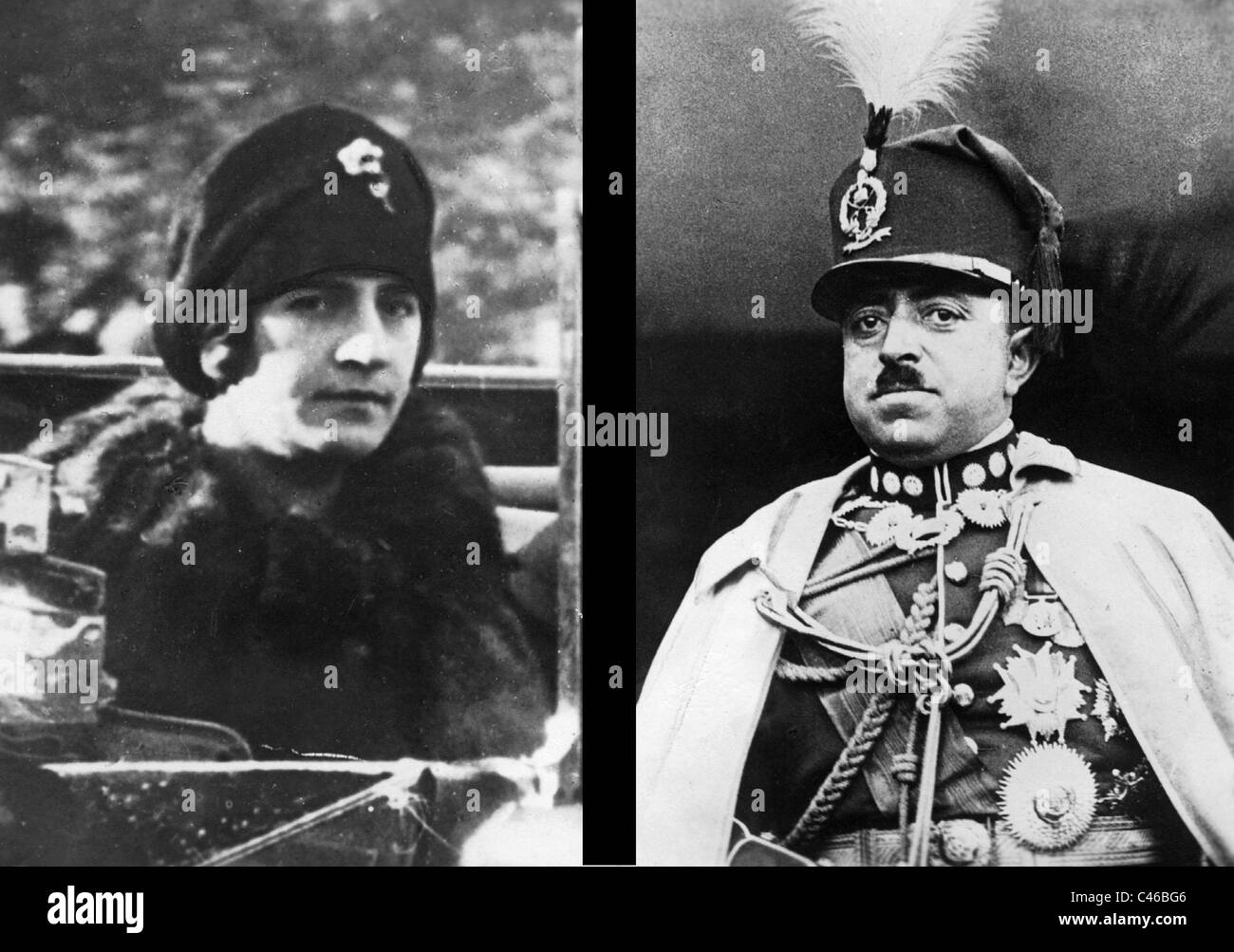 King Amanullah Khan and his wife, Suraya Stock Photo