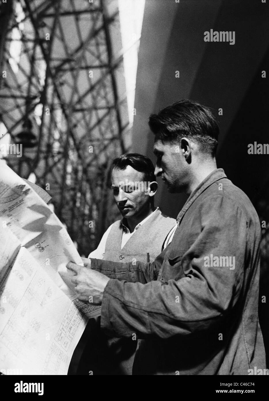 Construction of the Zeppelin 'LZ 130 ', 1937 Stock Photo
