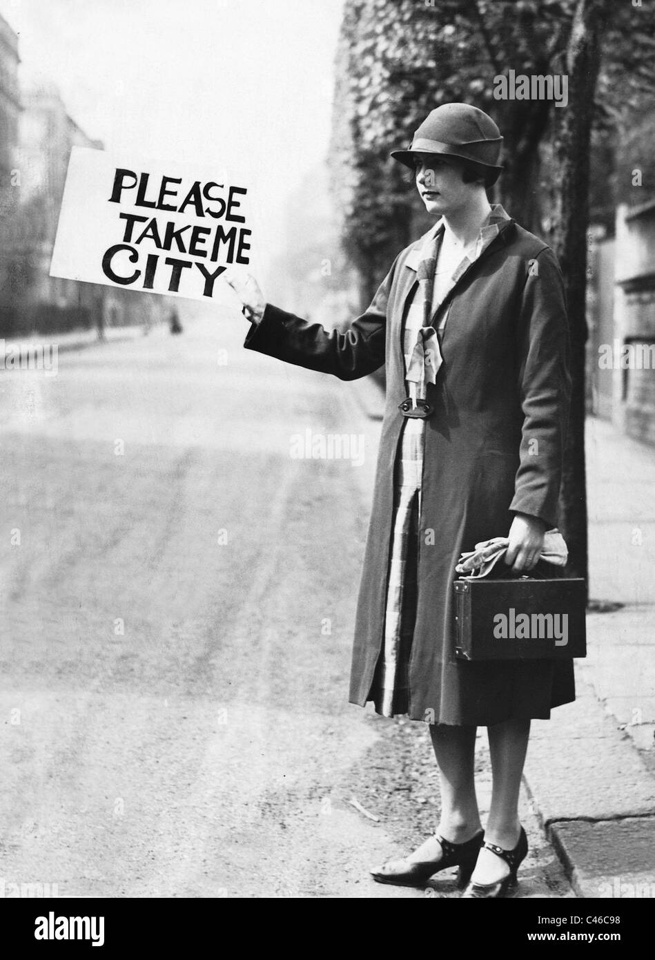 Hitchhiker, 1926 Stock Photo