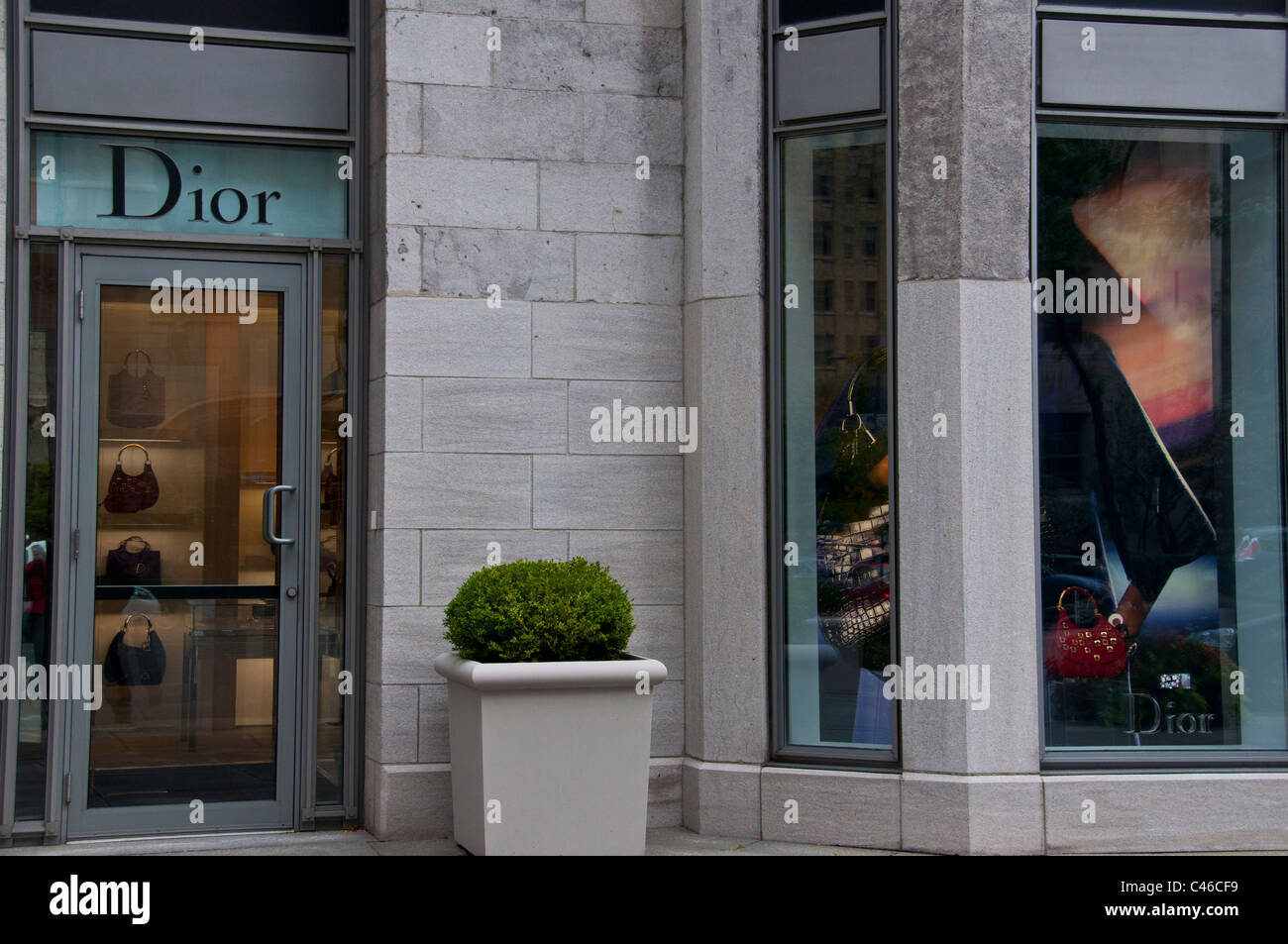 Dior Boutique downtown Montreal Stock Photo Alamy