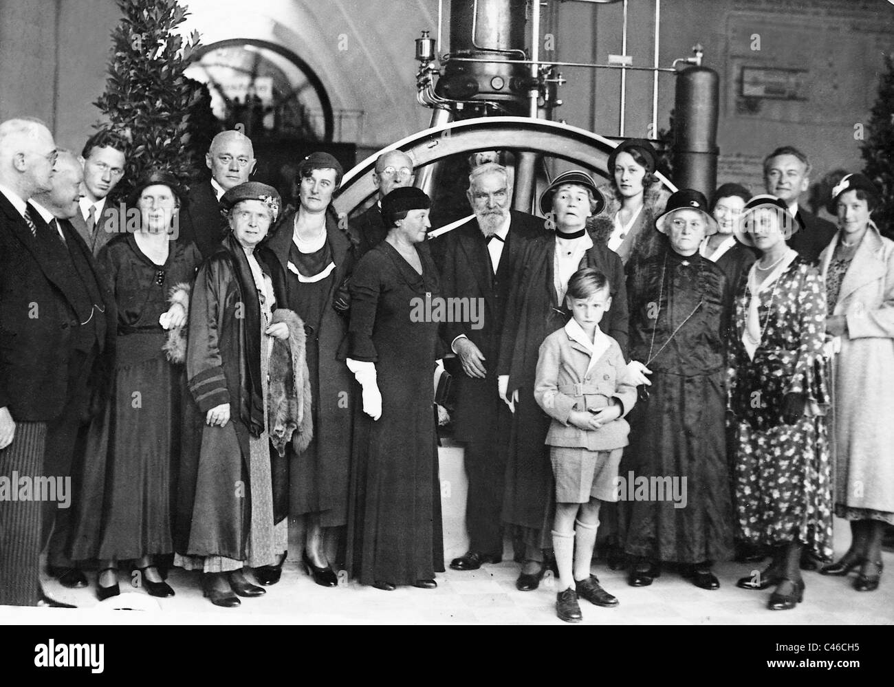 Oskar von Miller with the family of Rudolf Diesel, 1932 Stock Photo