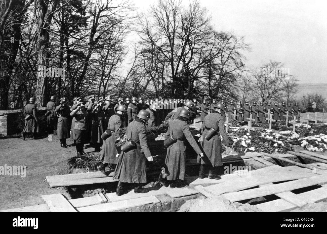 Second World War: German Soldiers, killed in action at the Eastern Front, 1941-1945 Stock Photo