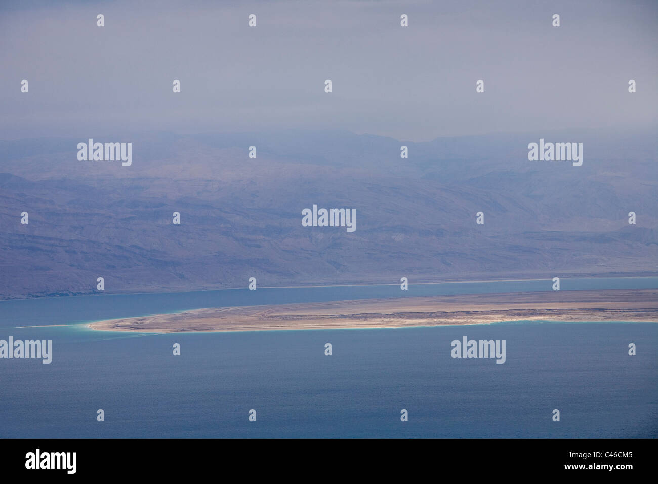 Photograph of the Dead sea in the winter Stock Photo