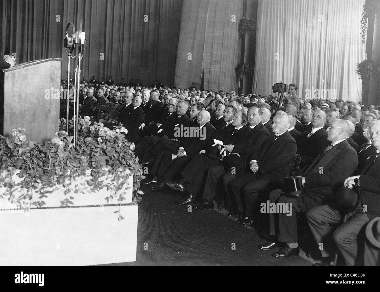 Opening of the Berlin Radio Exhibit with Karl Severing, 1932 Stock Photo