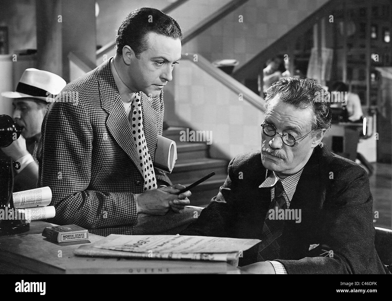 Willy Fritsch and Paul Rehkopf in 'Lucky Kids', 1936 Stock Photo