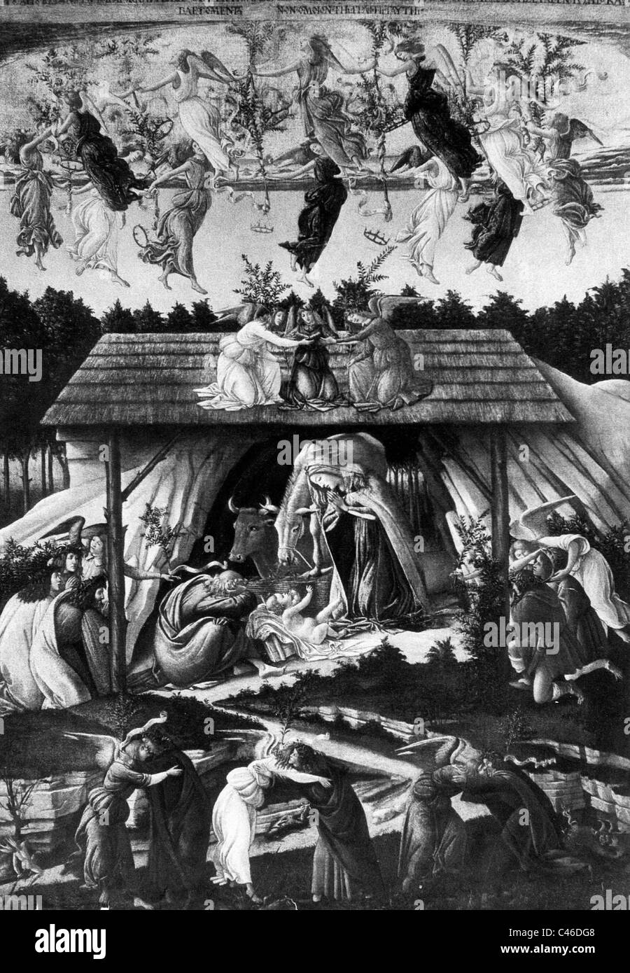 The Mystical Nativity by Sandro Botticelli Stock Photo