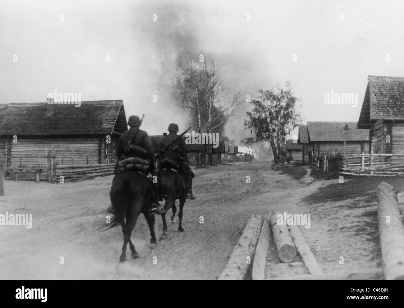 Second World War: Horses used by German Troops Stock Photo