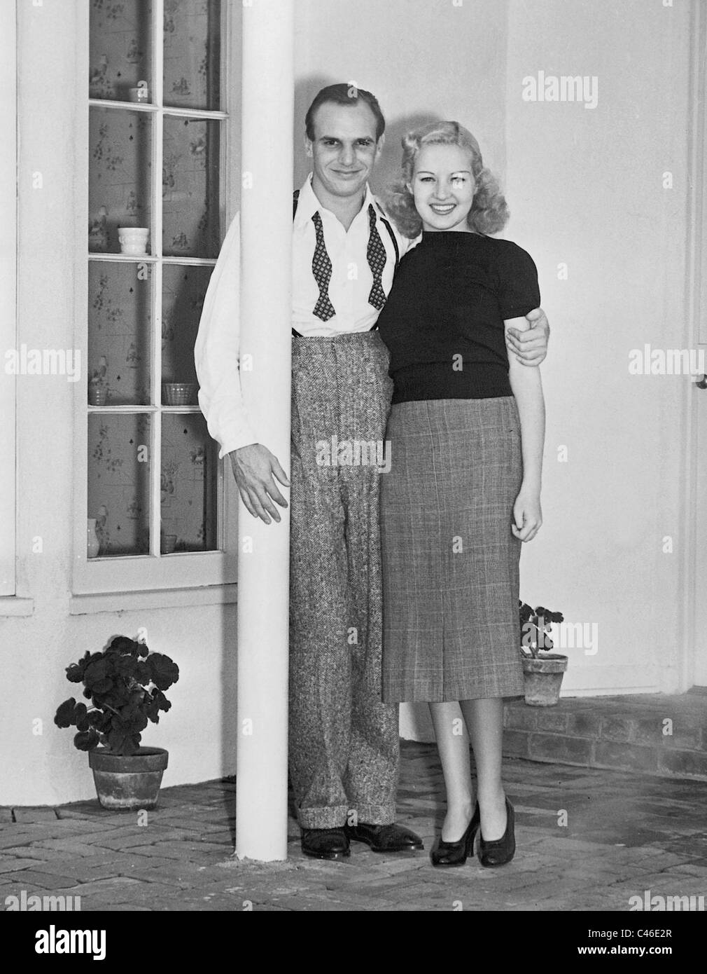 Jackie Coogan and Betty Grable, 1937 Stock Photo