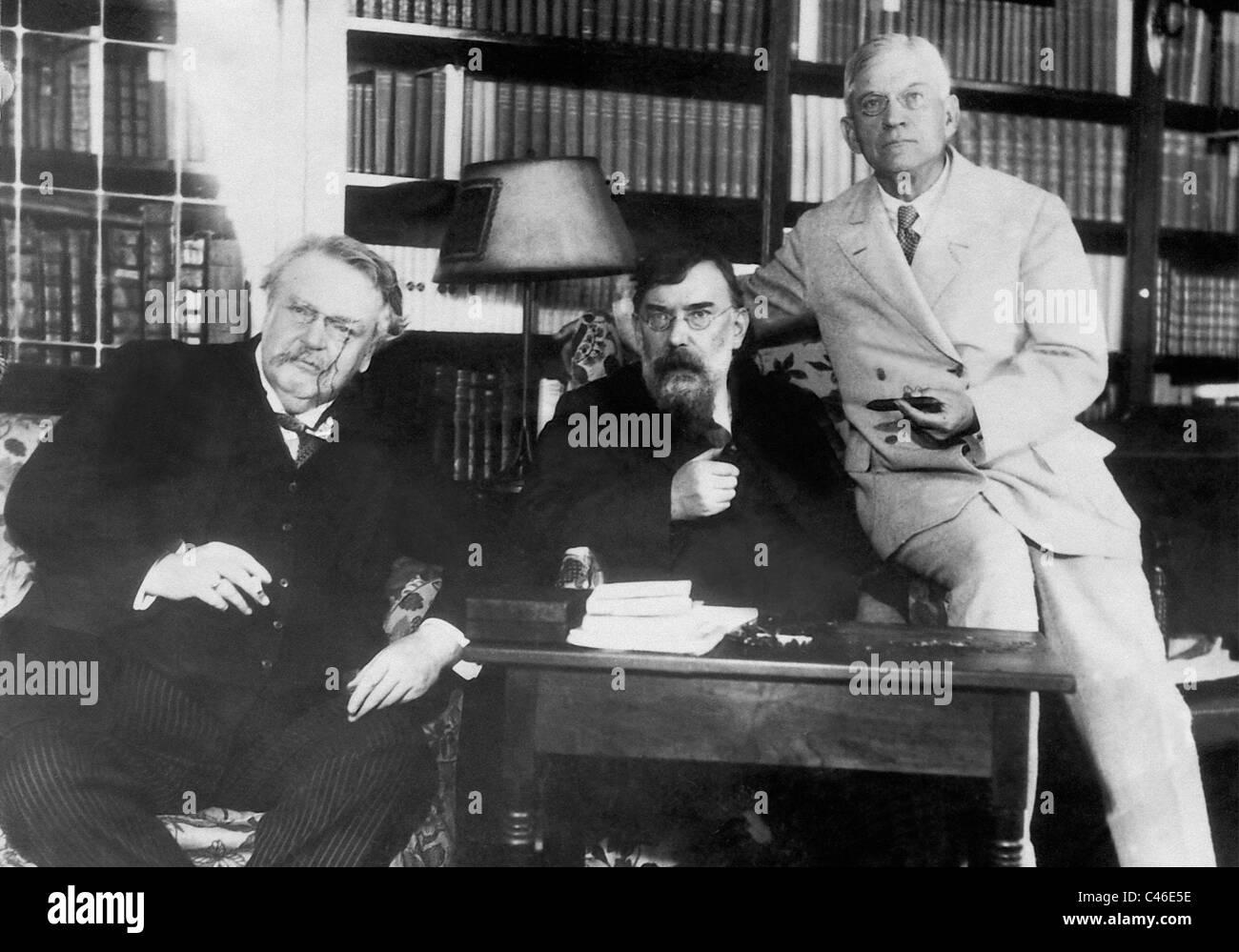 Gilbert Keith Chesterton, George William Russell and William Lyon Phelps, 1931 Stock Photo
