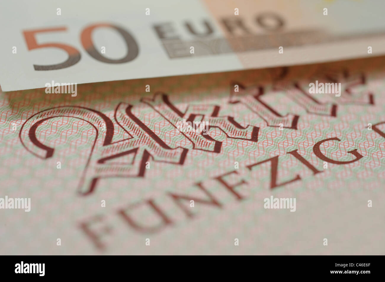 German company stock share and Euro banknotes Stock Photo