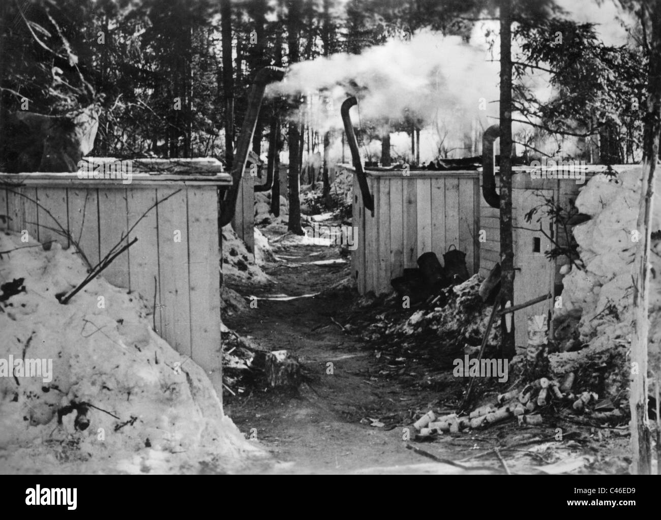 Second World War German Bunkers and Troop Stock Photo