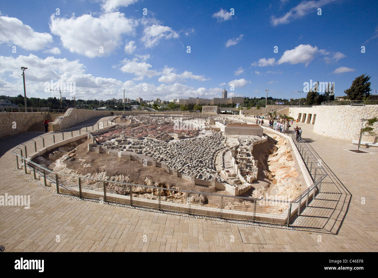 Photograph of a model of the second Temple in the Israel Museum at Western Jerusalem Stock Photo