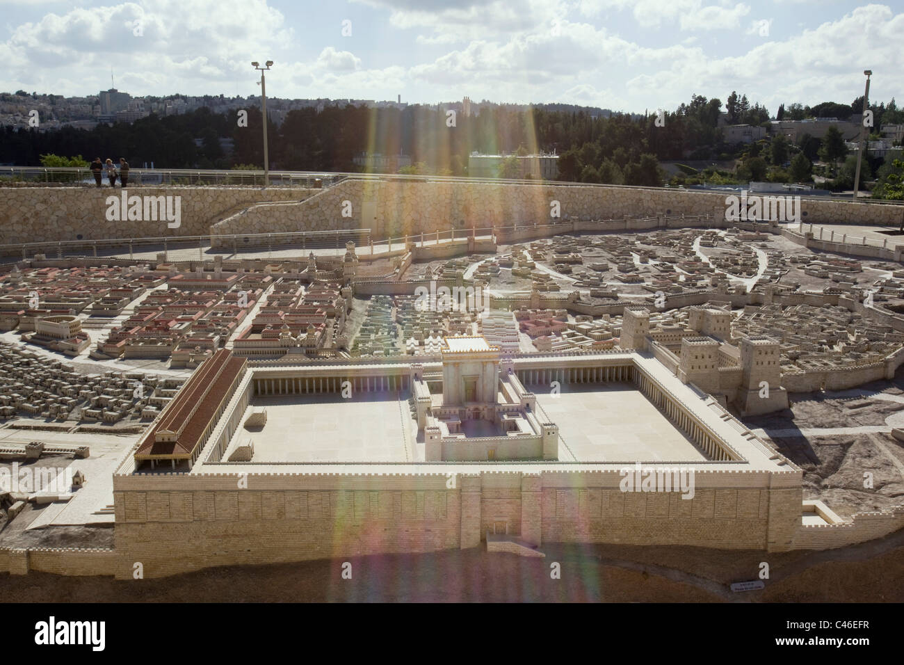 Photograph of a model of the second Temple in the Israel Museum at Western Jerusalem Stock Photo