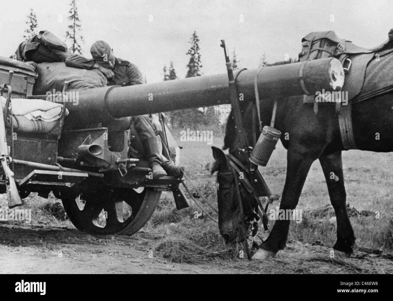 Second World War: German Soldiers having a break Stock Photo