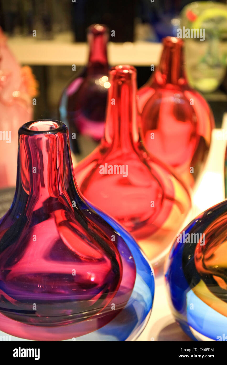 Crystal blown glass, Gamla Stan (Old City Centre), Stockholm, Sweden Stock Photo