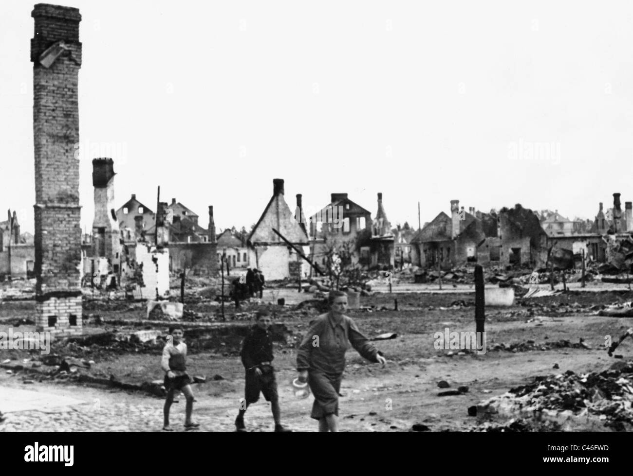 Second World War Destroyed Cities In The Soviet Union Stock Photo Alamy
