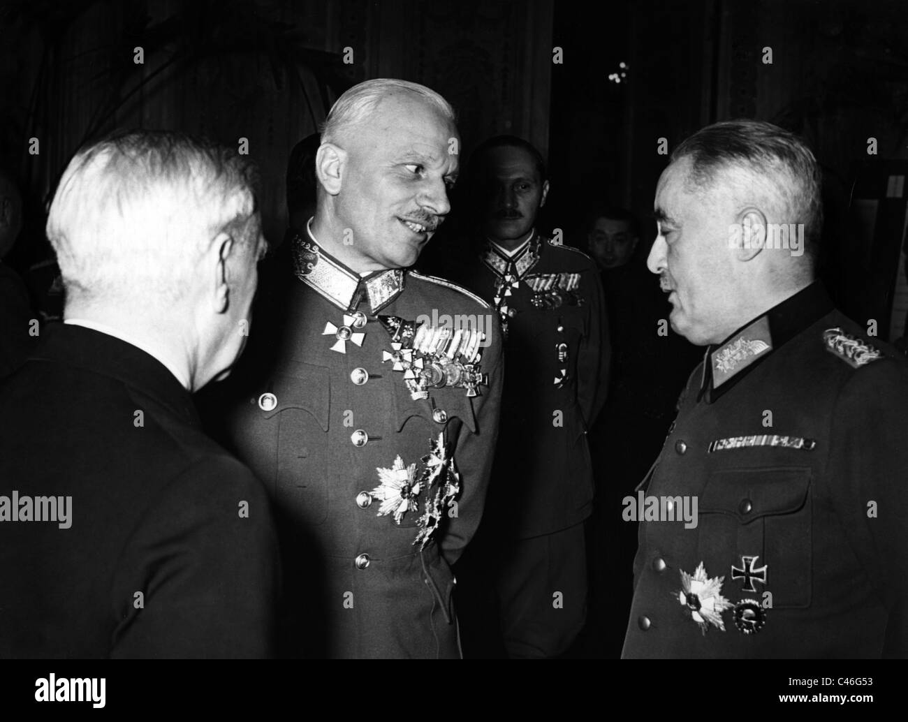 Admiral Canaris, Vitez Bartha and Glaise von Horstenau, 1941 Stock Photo