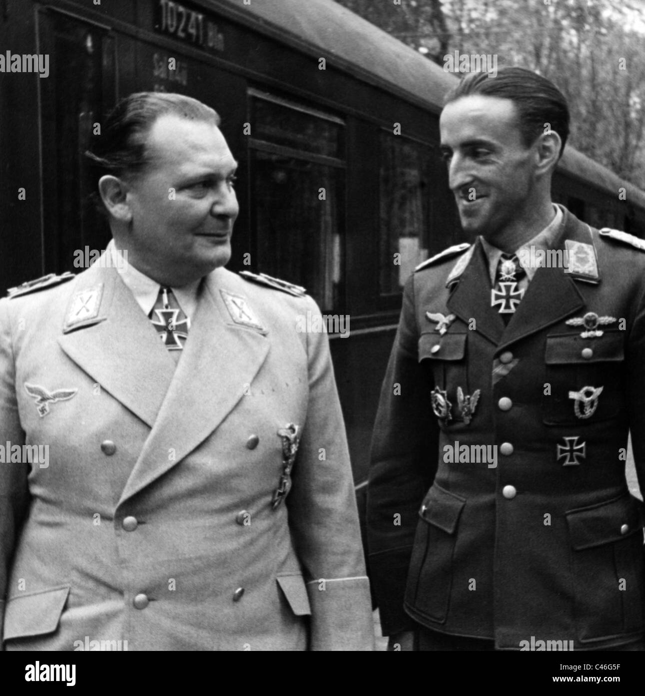 Hermann Graf,  mit Reichsmarschall Hermann Göring Stock Photo