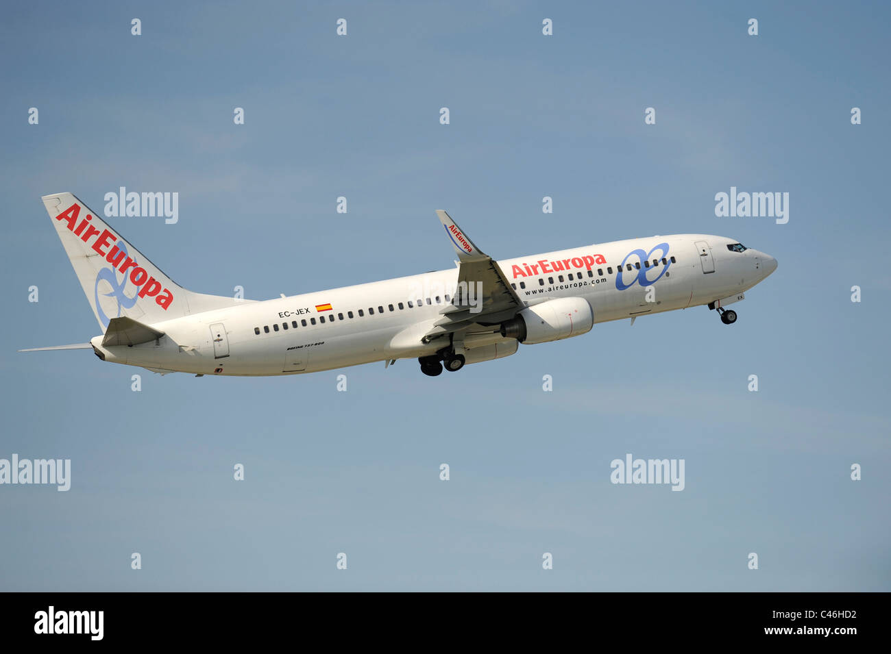 airplane Boeing 737-800 of Spanish airline AirEuropa at take-off from airport Munich in Germany Stock Photo