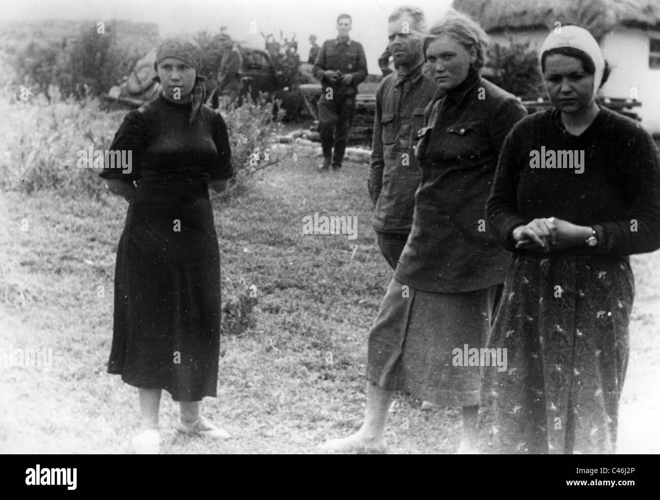 WWII photo Soviet female prisoners of war in the Nevel world war/52q 
