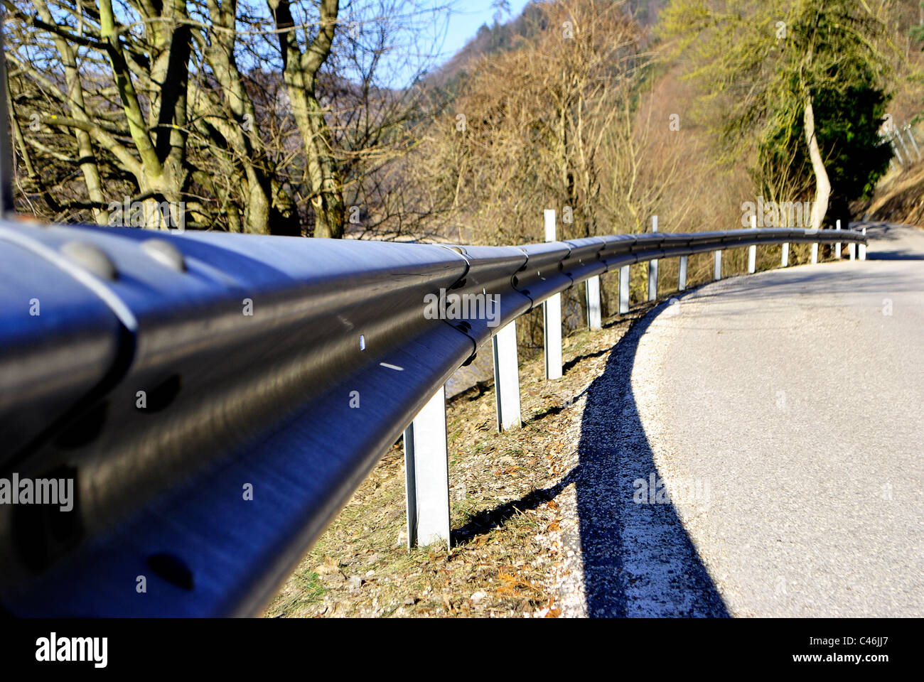 Highway guard rail Stock Photo Alamy