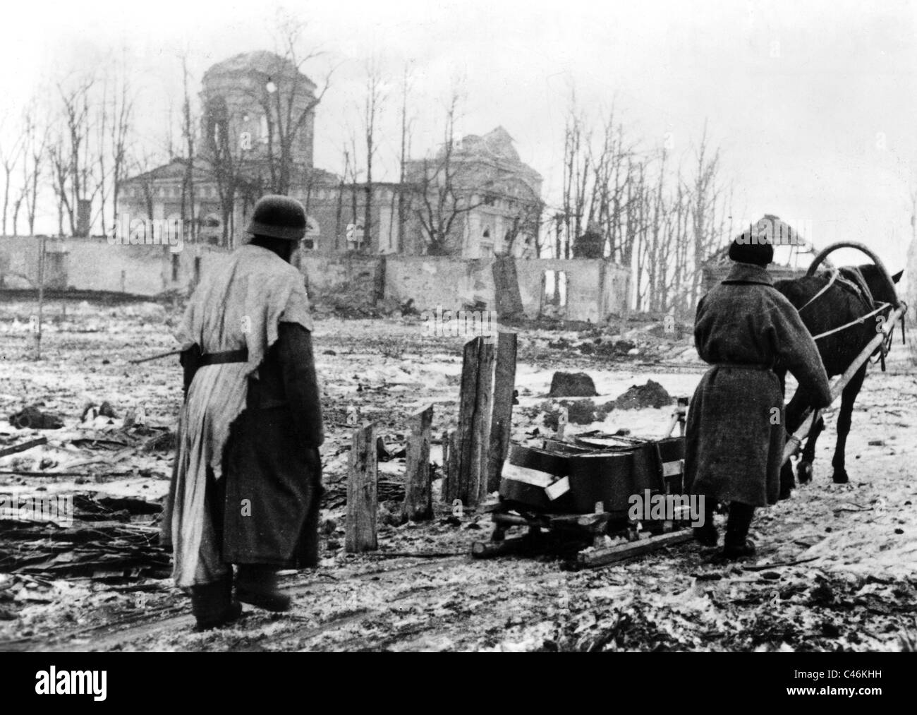 Second World War Kampfgruppe Scherer fighting in the Battle of Kholm