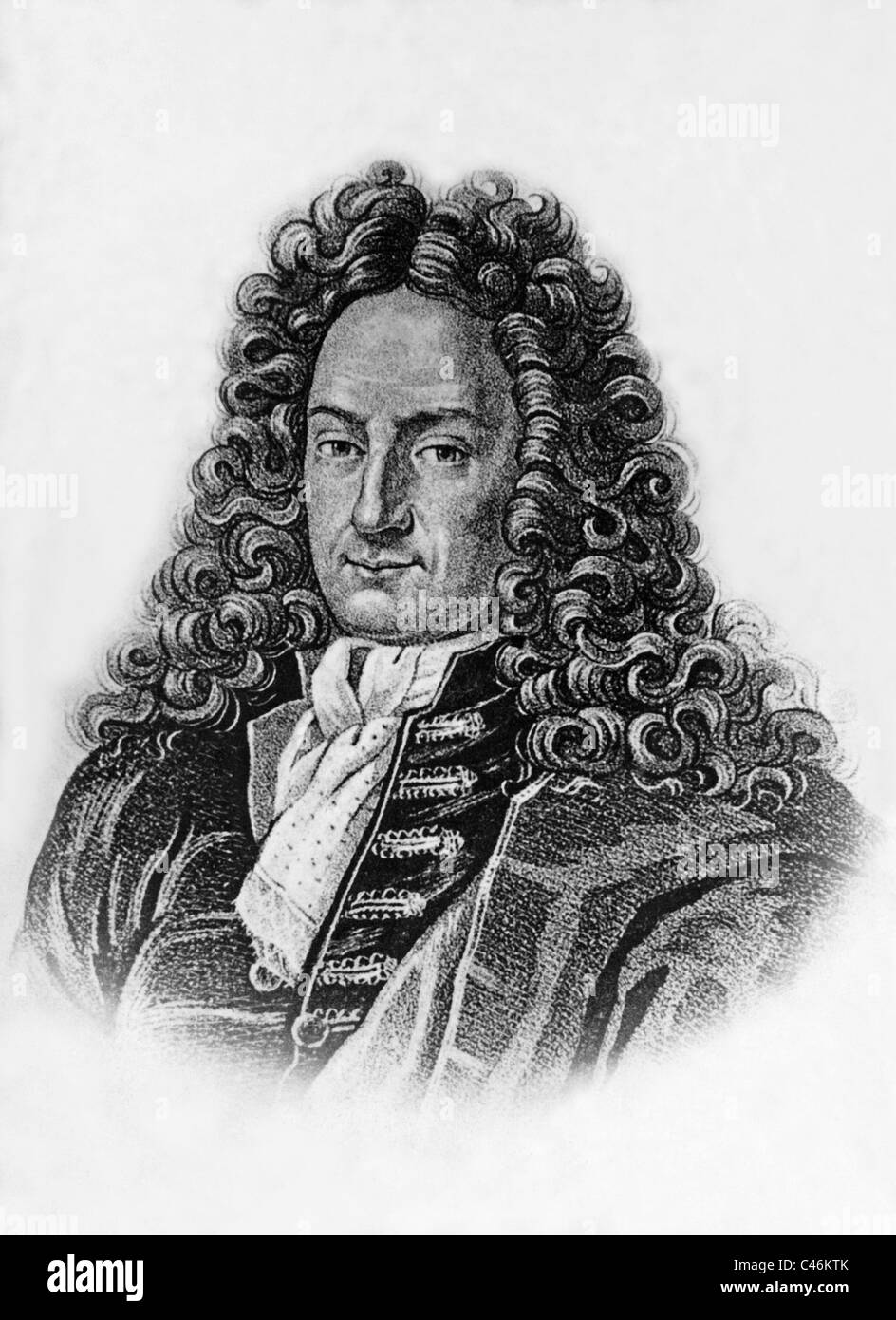 Gottfried Wilhelm von Leibniz, Stock Photo