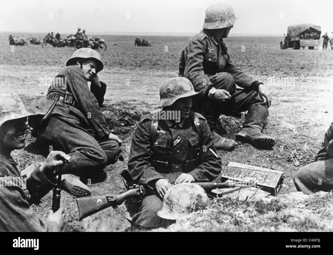 Second World War: The German Wehrmacht on Crimea 1941 - 1942 - Feodosiya, Simferopol, Kerch Stock Photo