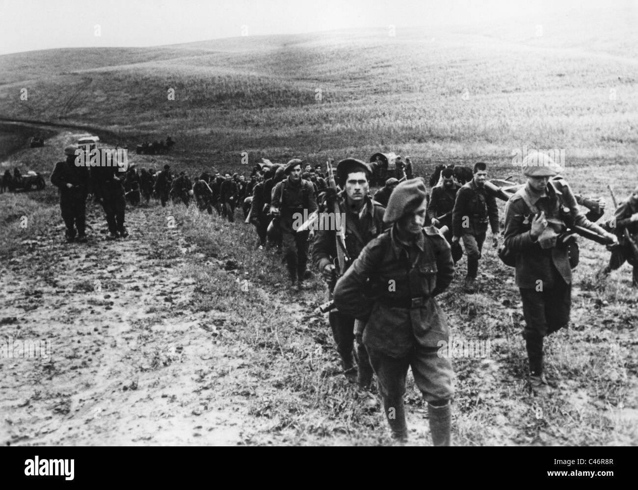 Second World War: Eastern Front. Romanian troops in German Army Group South Stock Photo