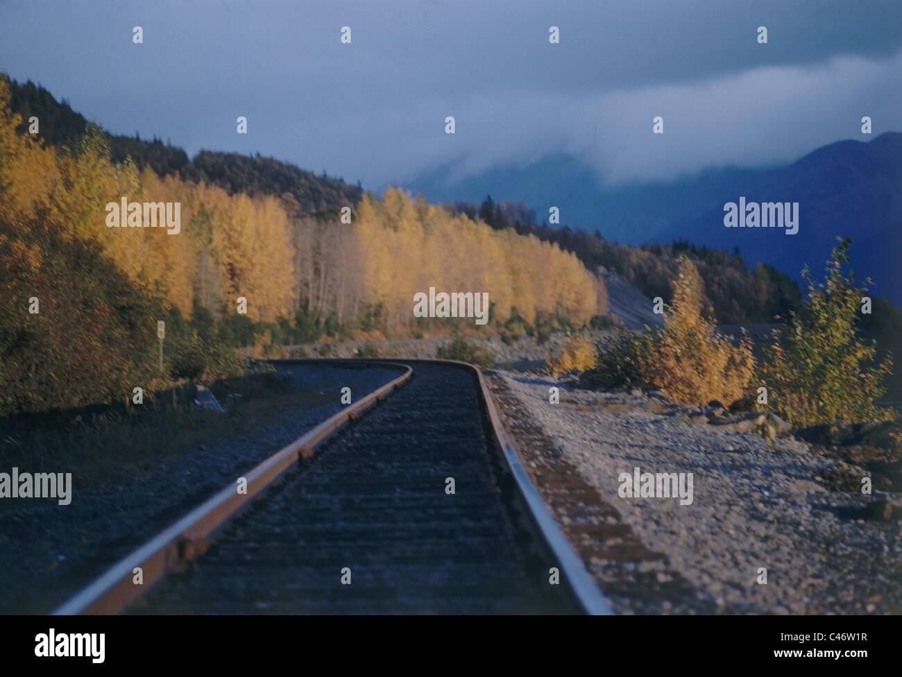 Photograph of the railways of Alaska Stock Photo