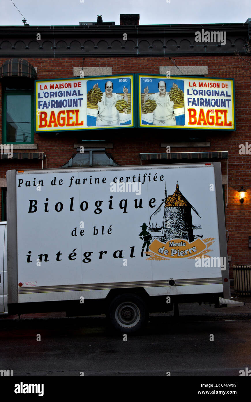 Flour delivery truck La Maison de L'Original Fairmount Bagel bakery