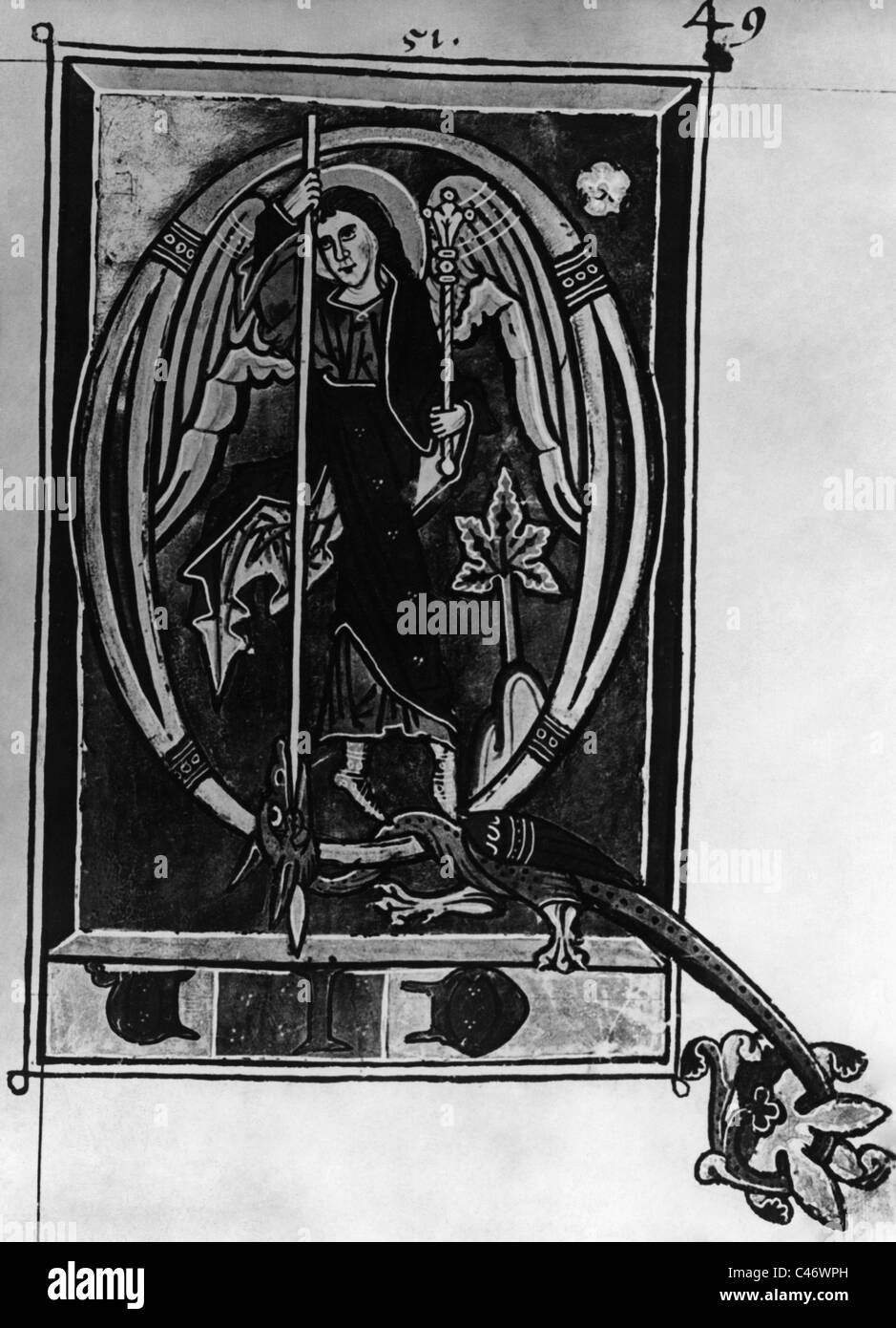 Michael the archangel Black and White Stock Photos & Images - Alamy