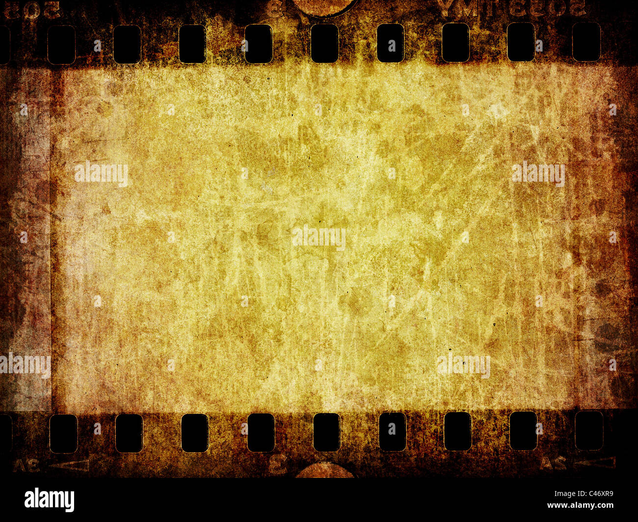 A distressed grunge background texture of an old slice of film negative
