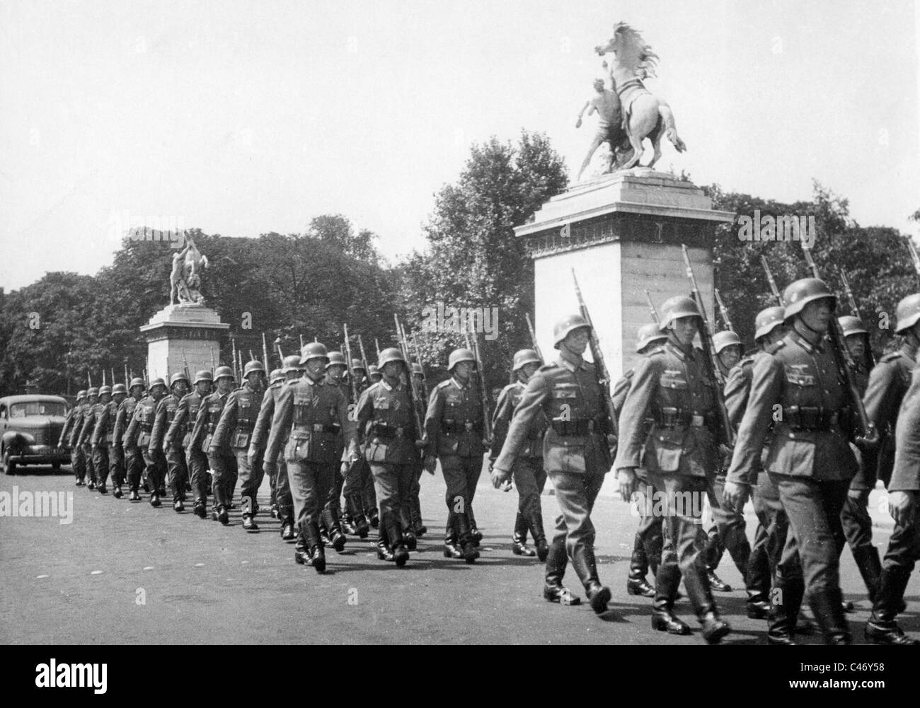 Second World War: German Parades in Paris, from July 1940 Stock Photo