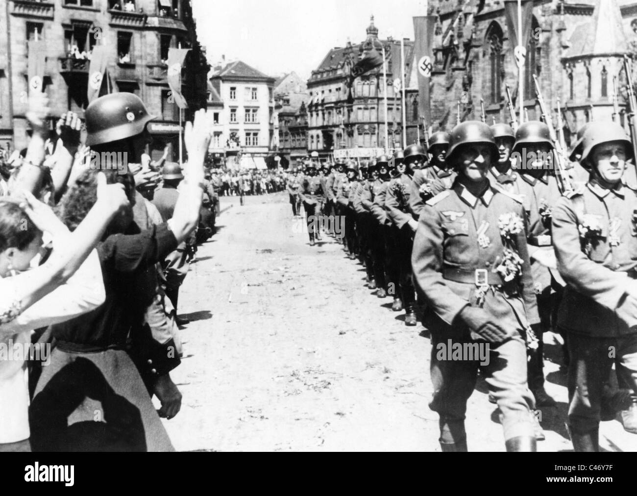 Second World War: Victory parade in Berlin and other German cities, July 1940 Stock Photo