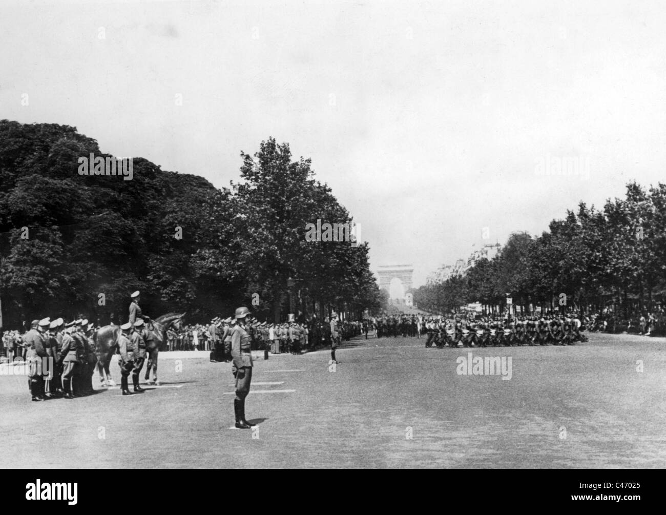 Second World War Western Front. French civil population dealing with
