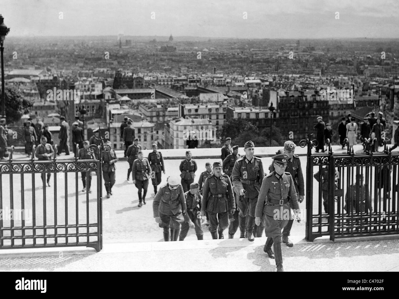Second World War Western Front. French civil population dealing with