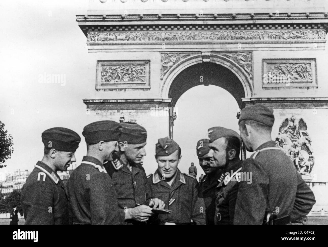 Second World War Western Front. French civil population dealing with