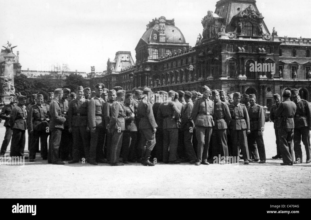 Second World War Western Front. French civil population dealing with