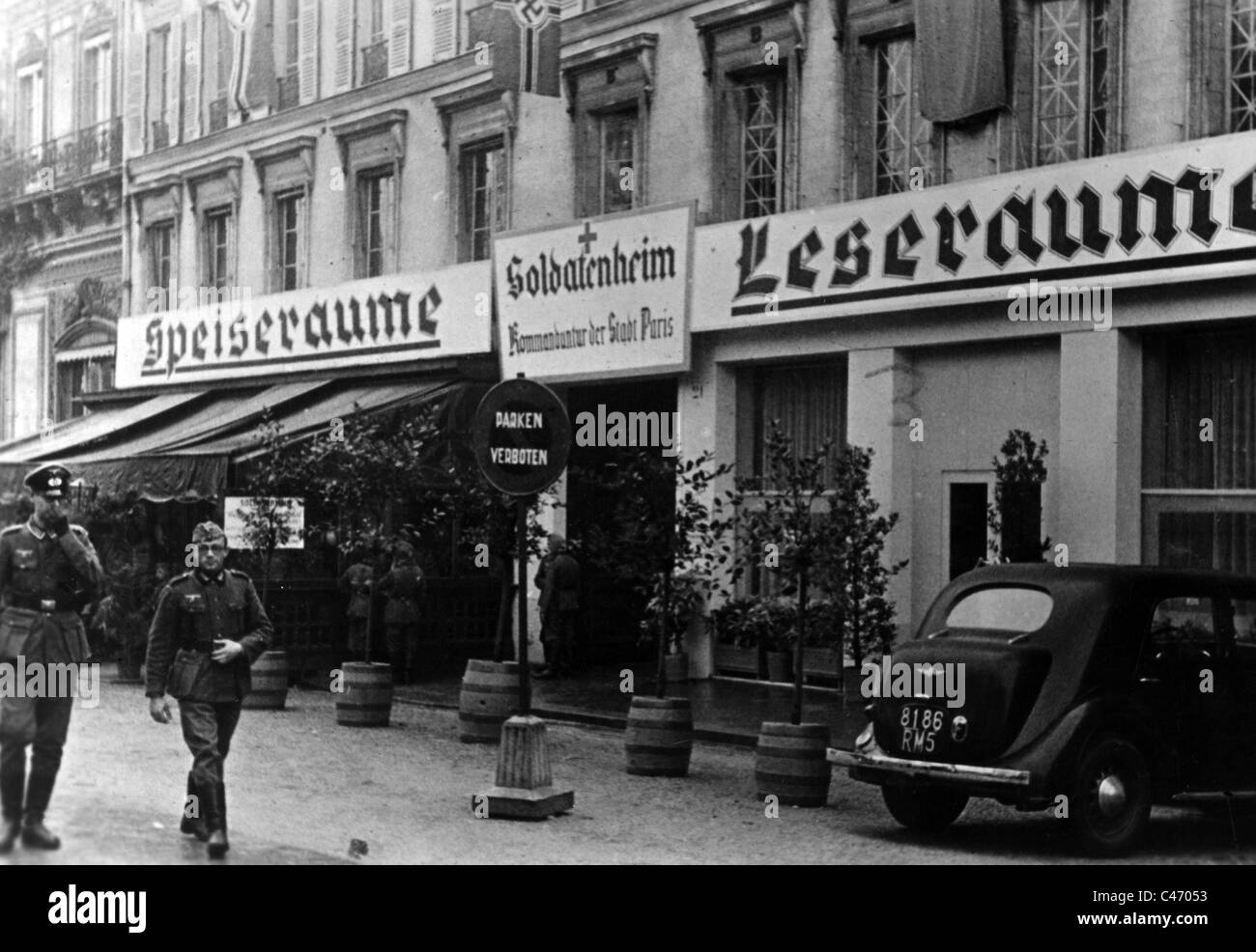 Second World War Western Front. French civil population dealing with