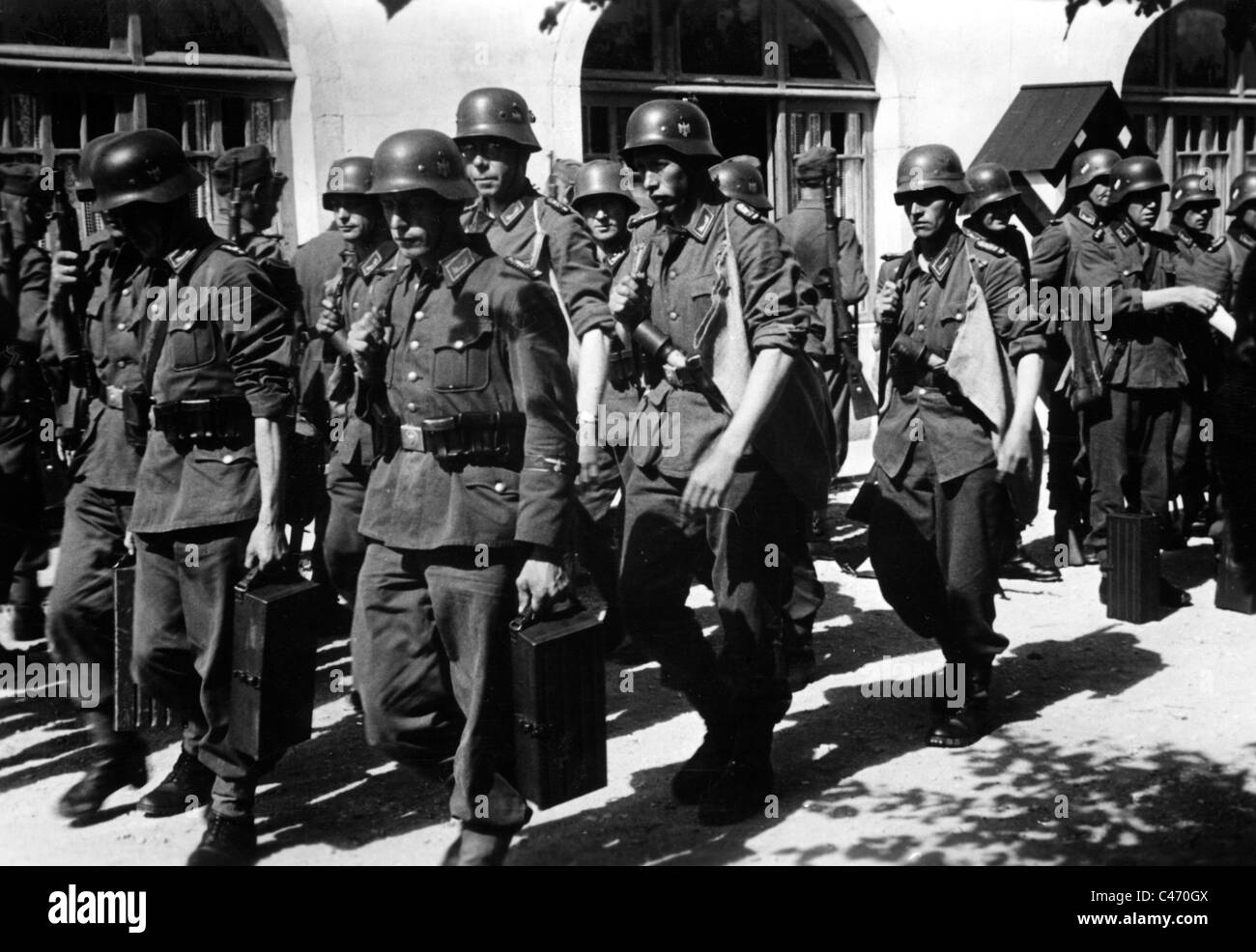 Second World War: Western Front. Demarcation line between North- and South France, 1940 - 1942 Stock Photo