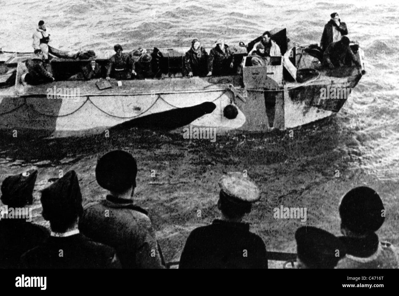 Second World War Western Front. English raid in St. Nazaire, 1942