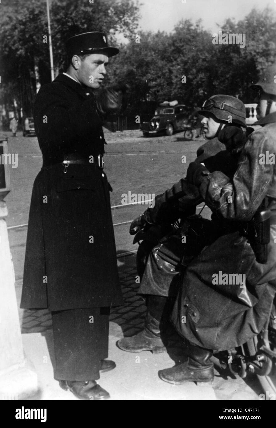 Second World War Western Front. Invasion of Axis troops in Southern